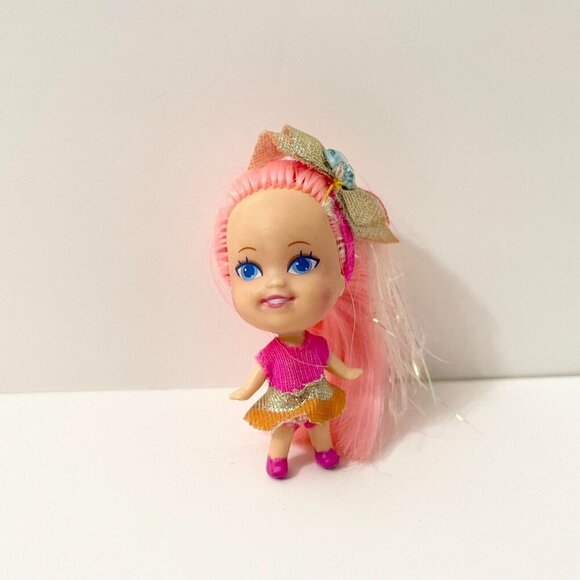 Vintage 1994 Tyco Liddle Kiddles Pink Hair Miniature Doll - Picture 1 of 14